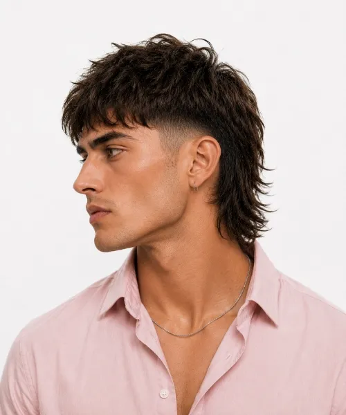 Modern Mullet Fade Hairstyle