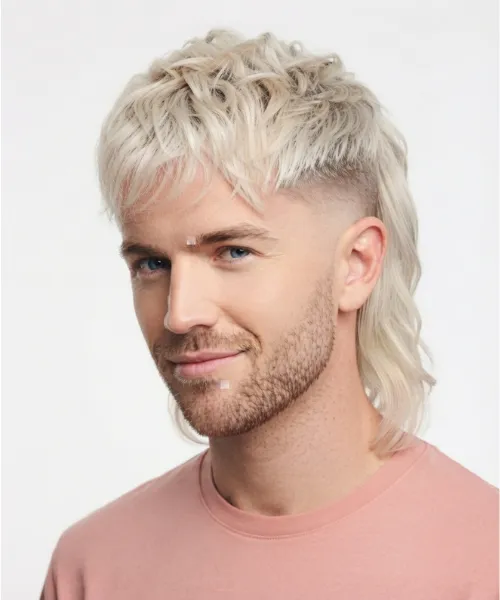 Blonde Modern Mullet Hairdesign
