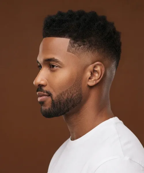 Textured High Taper Hairstyle